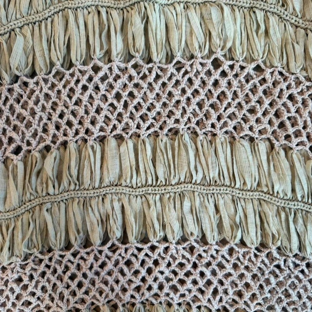 Crochet tape knit hand spun look classic festival y2k boho style - Picture 3 of 3